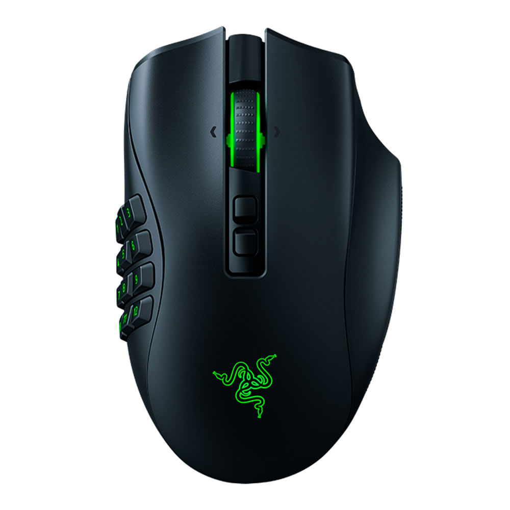 Mouse gamer Razer Naga Pro, wireless, hyperspeed, 3 placas intercambiables,  20000 dpi, luces RGB, negro - Coolbox