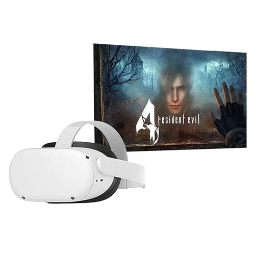 Lentes de realidad virtual Oculus Quest 2 128GB, incluye juego Resident Evil 4, color blanco