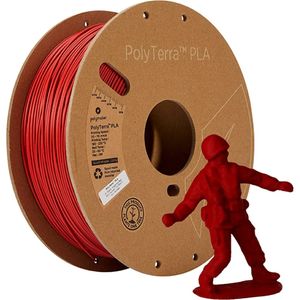 Filamento PolyTerra PLA Rojo militar 175mm 1Kg
