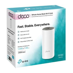 Sistema Wifi Mesh Tp-Link Deco E4 pack x1, doble banda, 1200 mbps, 2 puertos LAN