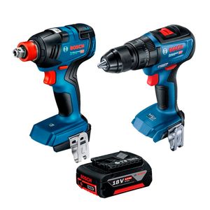 Taladro Percutor Bosch GSB 18V-50, + Impacto GDX 18V-200, 1/2"-1/4"