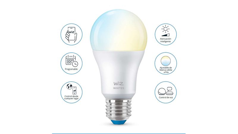 Focos Inteligentes Led Wi-Fi, Multicolor + Luz Blanca Fría y