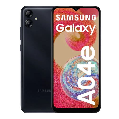 Celular Samsung Galaxy A04e 64GB, 3GB ram, cámara principal 13MP + 2MP, frontal 5MP, 6.5", negro