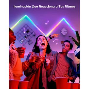 Barras de luz led Govee RGBIC inteligente, 6 barras y 1 esquina, compatible con Alexa y Google, multicolor