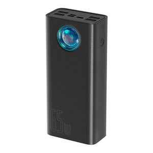 Batería externa Baseus 30000 mAh, 65W para laptops y macbooks, carga rápida 3A, cable USB Tipo-C a USB Tipo-C, negro