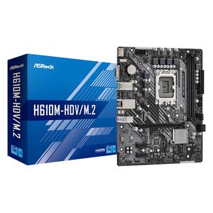 Placa madre Asrock H610M-HDV/M.2 R2.0, DDR4, M.2, LGA1700