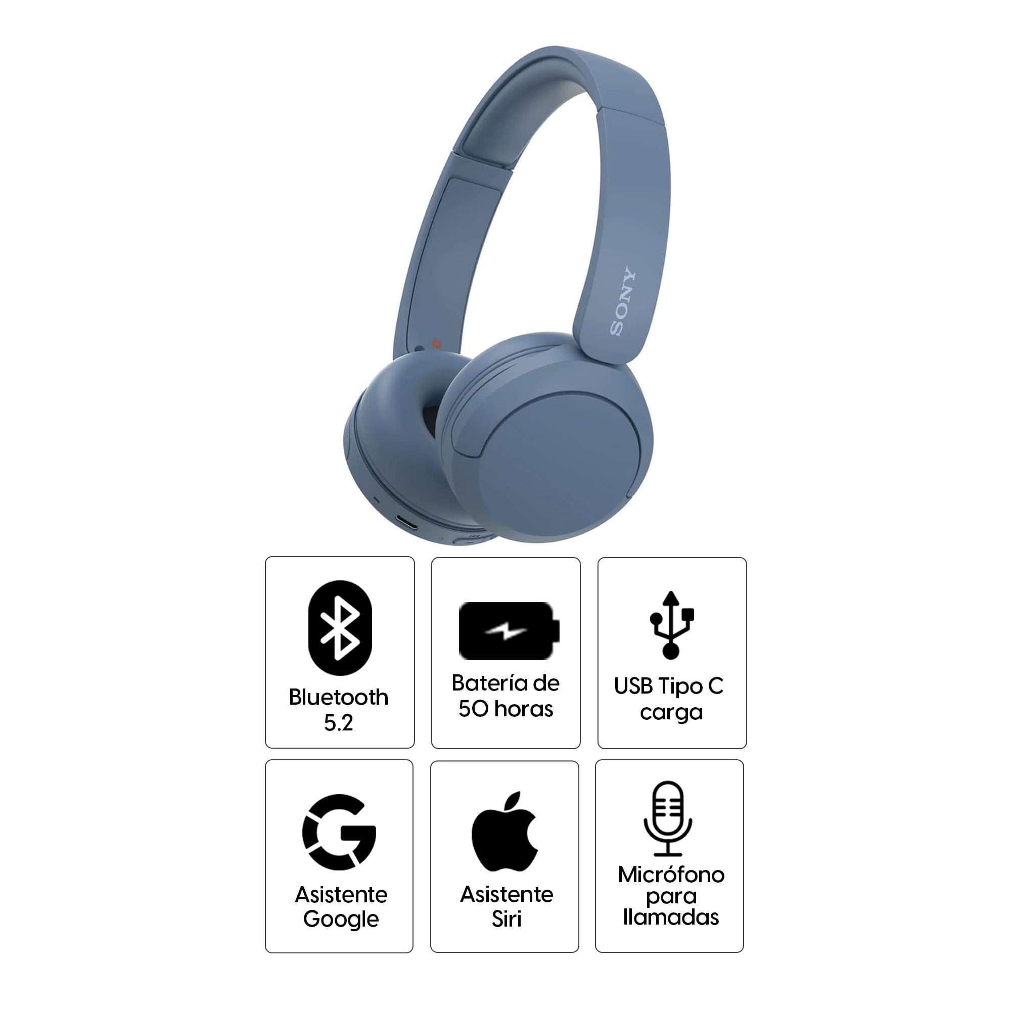 Sony WH-CH520 Audífonos Inalámbricos Bluetooth