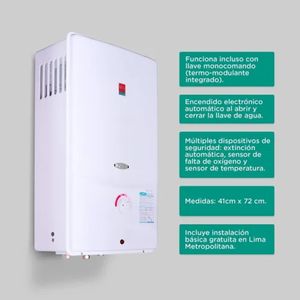 Terma Sakura SH-890 gas natural, capacidad 13 litros, blanco