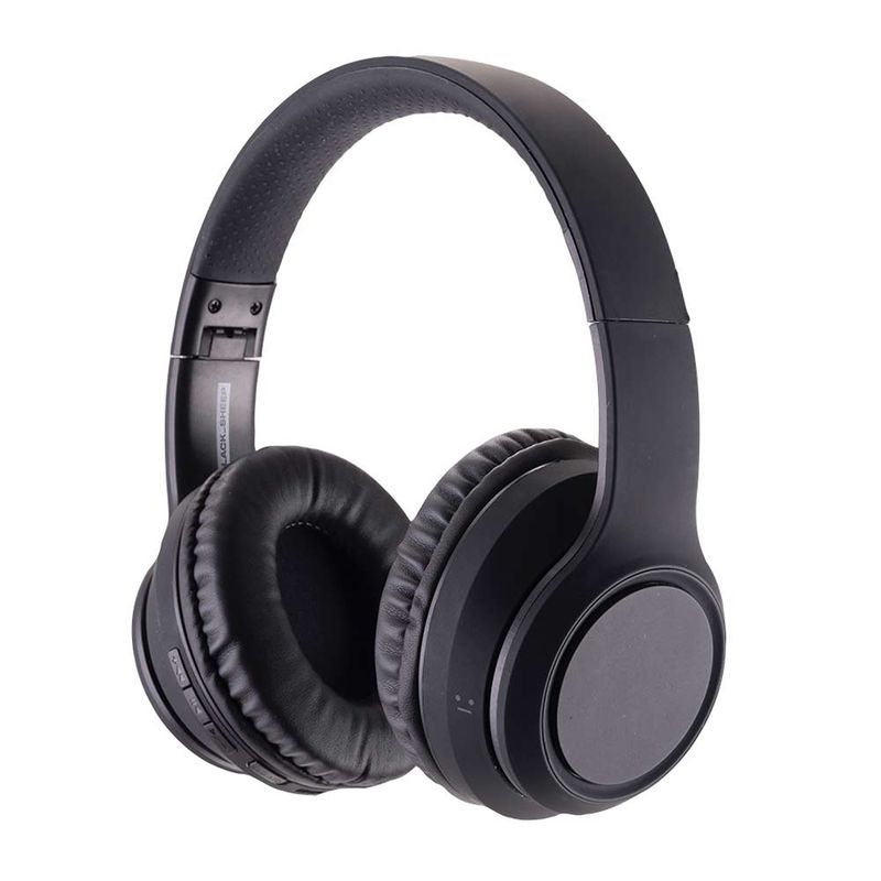 Audífonos bluetooth Black Sheep Smoke 2, negros, frontal oblicuo