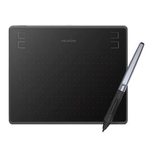 Reacondicionado:Tableta gráfica Huion Inspiroy HS64, área de trabajo 6.3 x 4" + incluye lápiz PW100, negro