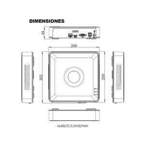 NVR Hikvision DS-7104NI-Q1 4 ch, hasta 4MP, tasa 40/60 mbps, blanco