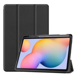 Estuche para tablet Smart Cover compatible Samsung S6 Lite 10.4", con porta lápiz, negro