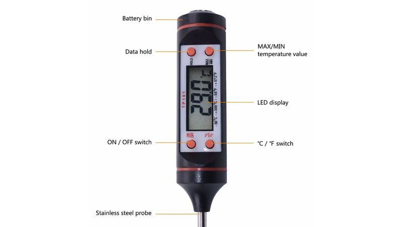 termómetro digital cocina 38.5CM