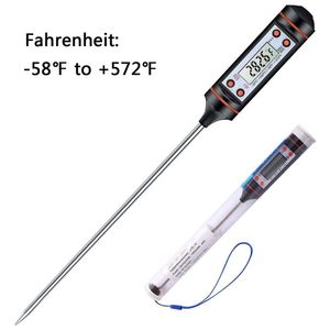 Termómetro digital Genérico S1174 temperaturas -50 °C - + 300 °C, 24 cm, usa batería, negro