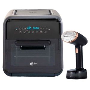 Combo Oster: Freidora de aire CKSTAFOV3 2000w, capacidad 10 litros + Vaporizador GCSTFS300 1200w, portátil