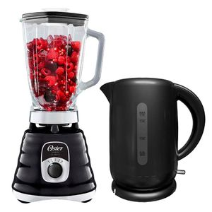 Combo Oster: Licuadora BLST4655B 700w, 1.25 litros, 3 velocidades + Hervidor BVSTKT3101 1850w, 1.7 litros