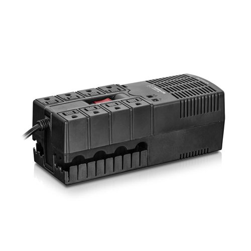 Estabilizador Quasar Pli1300  Power Lite 1300va/650w 8salidas Negro