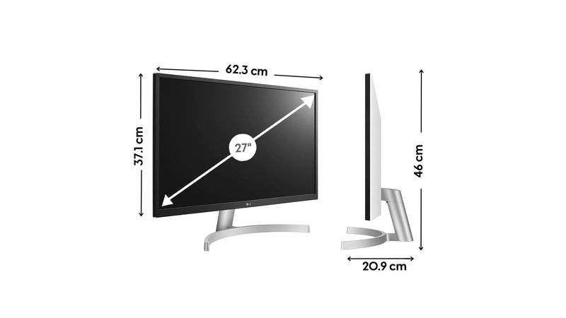 LG 27UL500-W - Monitor 27 pulgadas UHD, Panel IPS: 3840x2160, 60Hz