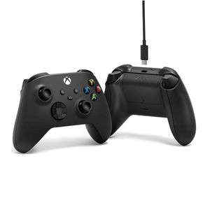 Mando Microsoft para Xbox One/S/X, inalámbrico, negro + Cable tipo C