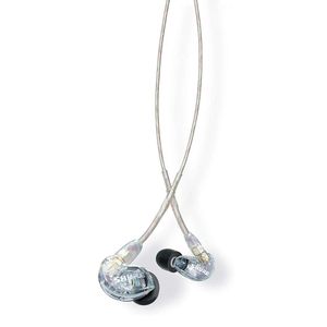 Audífonos in ear sin micrófono Shure conector 3.5 mm, graves pronunciados, transparente