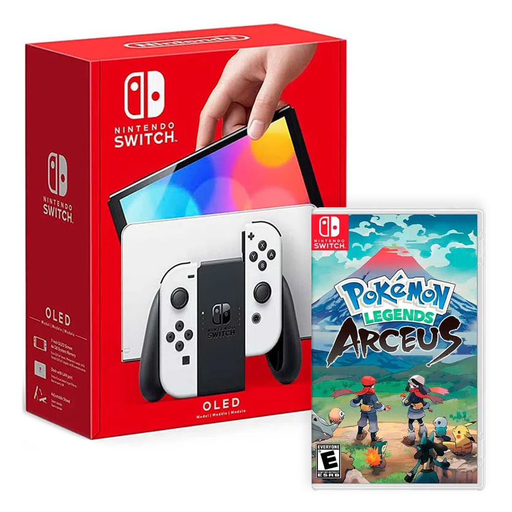 Consola Nintendo Switch modelo OLED 64GB + pantalla 7, blanco - Coolbox