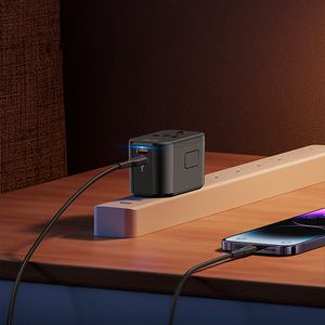 Adaptador Universal T59 USB Dual + Type-C 20W Negro
