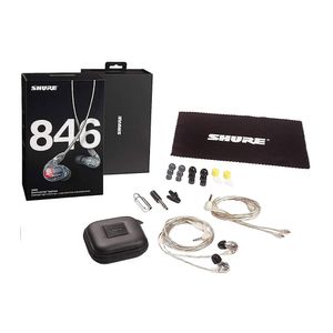 Audífonos in ear sin micrófono Shure 846-CL conector 3.5 mm, 4 vías, transparente