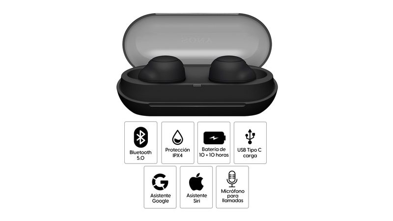 Sony WF-C500 - Auriculares Inámbricos Bluetooth Con Micrófono Negro SONY