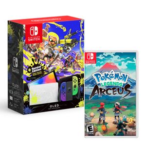 Consola Nintendo Switch Oled edición Splatoon 64GB + Juego Pokémon Legends Arceus