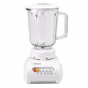 Licuadora Imaco BL888VR 350w, 8 velocidades, vaso de vidrio 1.5 litros, blanco