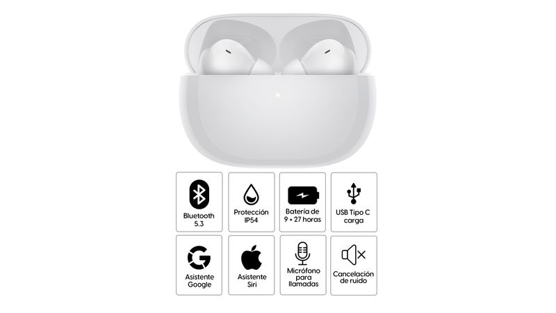 Audífono Bluetooth Xiaomi Redmi Buds 4 Blanco