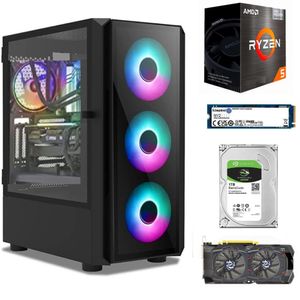 PC Gamer RYZEN 5-5TH + Ram 16GB + Disco 1TB + SSD 500GB RTX 3050 8GB + Case Gamer