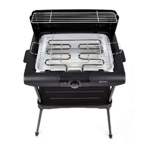 Parrilla eléctrica con pedestal Imaco BBQ2000 2000w, placa antiadherente, negro