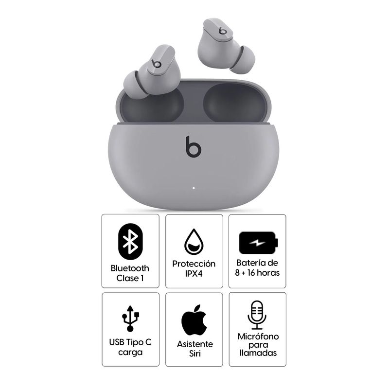 Beats Studio Buds true wireless IPX4 gris, especificaciones