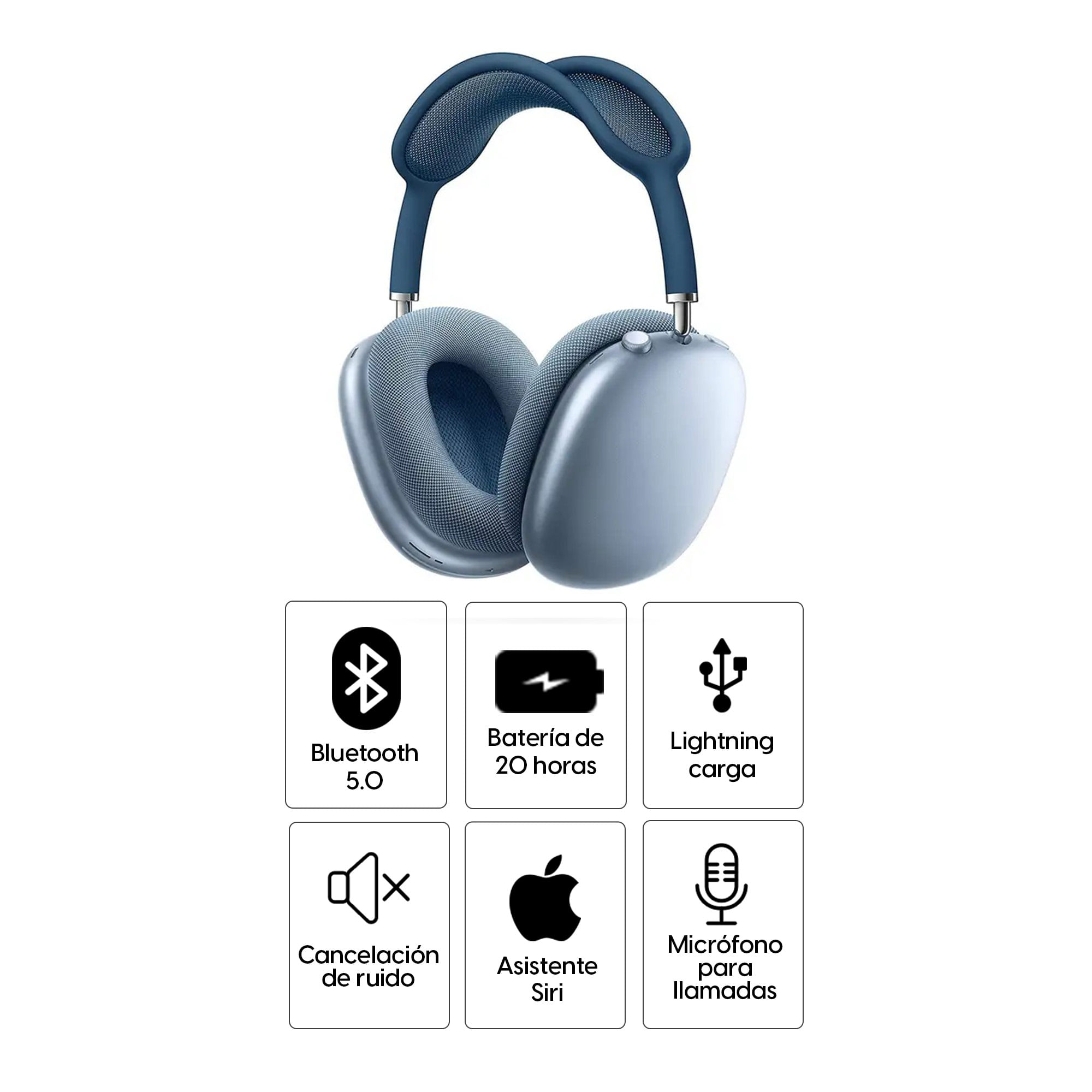 Auricular Apple Airpods Max - Sky Blue - Tienda Yankee