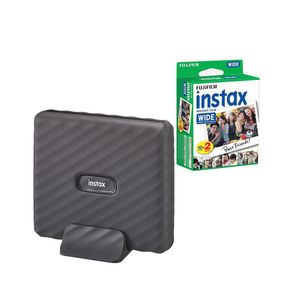 Impresora Fujifilm Instax Link Wide Mocha Gray +Pack Pelicula Widex20