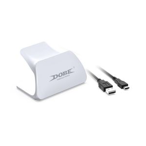 Soporte Cargador Dobe Para Mando Dualsense PS5 Blanco