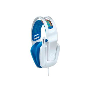 Audífonos gamer alámbrico Logitech G335 con micrófono, conexión jack 3.5, 36 ohms, sensibilidad: 87.5 dB, PC y consolas, blanco