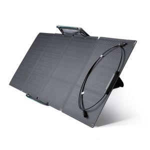 Panel solar portátil EcoFlow, 110W, negro