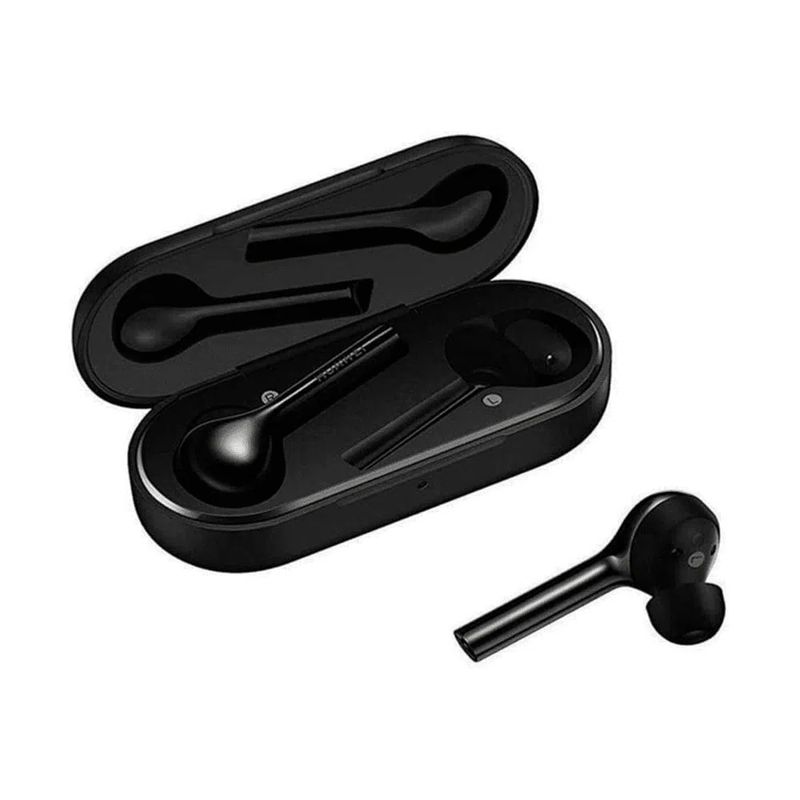 Reacondicionado Huawei FreeBuds Lite IPX4 negro, frontal oblicuo