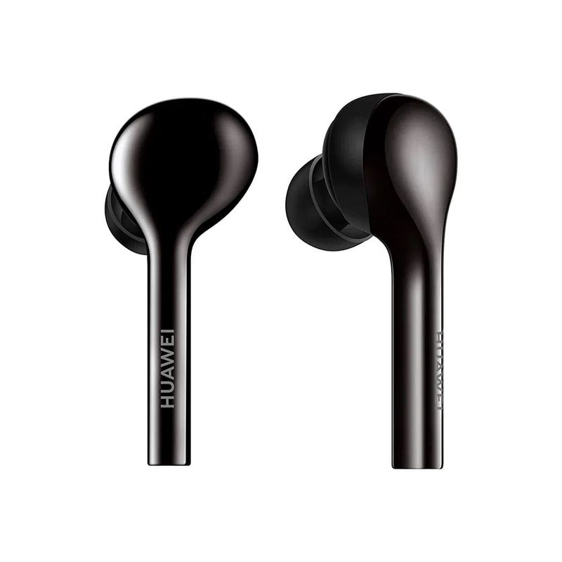 Reacondicionado Huawei FreeBuds Lite IPX4 negro, frontal oblicuo
