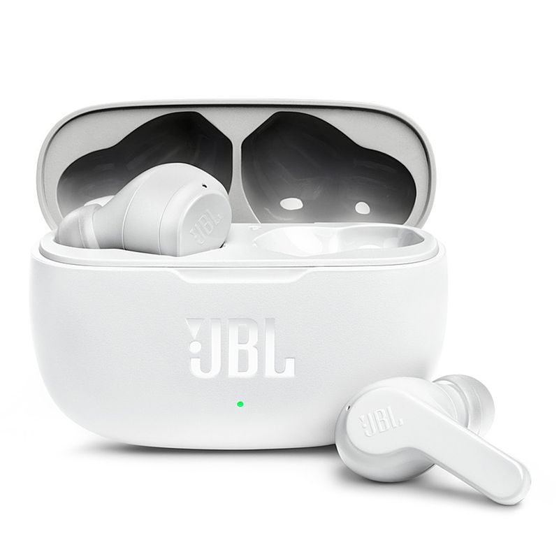 Audífonos JBL Vibe 200 true wireless IPX2 blanco, frontal
