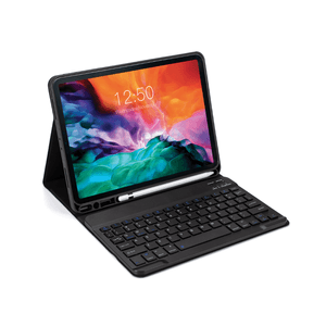 Case con teclado bluetooth para iPad 10.9" (Air 4 y 5) con portapencil, negro