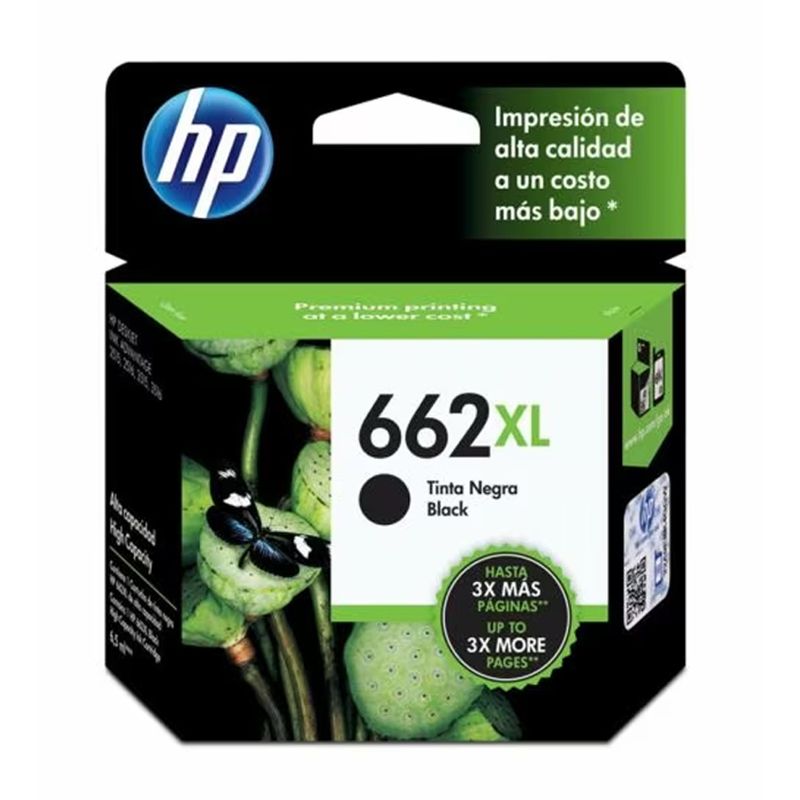 Cartucho de tinta HP 662 XL Advantage negro 300 páginas frontal