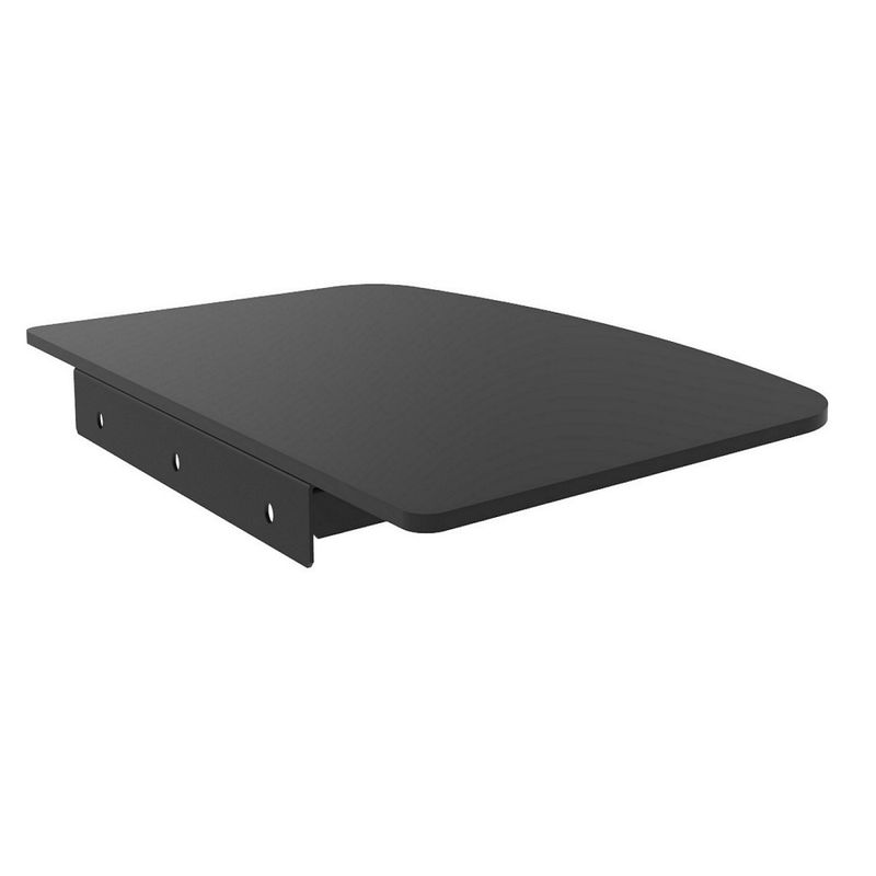 Repisa EXPO RACK ERVT-1 de vidrio templado negro frontal oblicuo