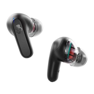 Audífonos bluetooth True Wireless Skullcandy Rail resistente al agua IP55, 42 horas con estuche de carga, control de música y llamadas, negro