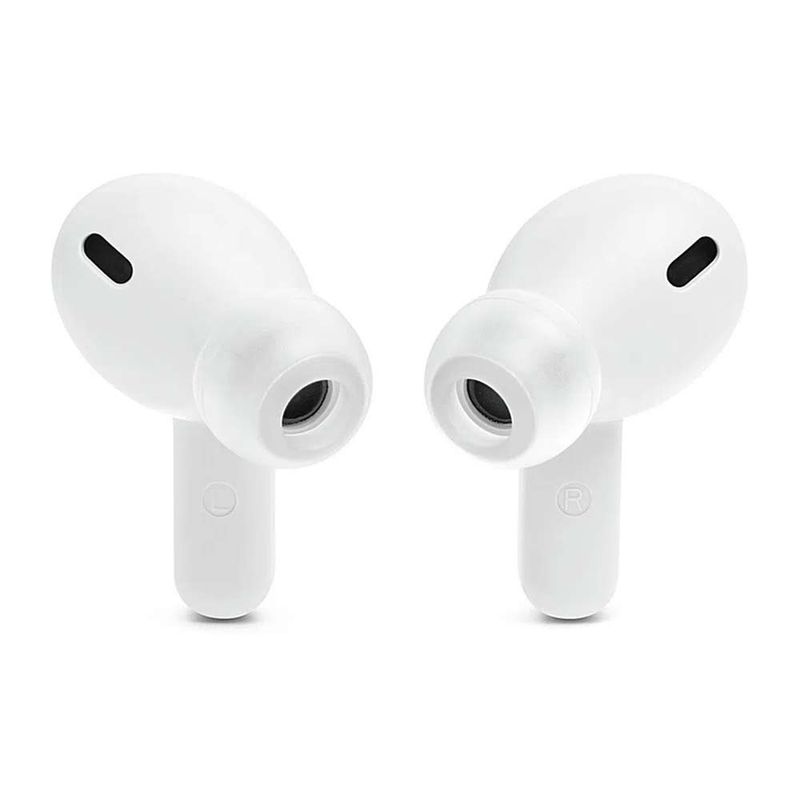 Audífonos JBL Vibe 200 true wireless IPX2 blanco, frontal oblicuo
