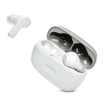 Audífonos JBL Vibe 200 true wireless IPX2 blanco, frontal oblicuo