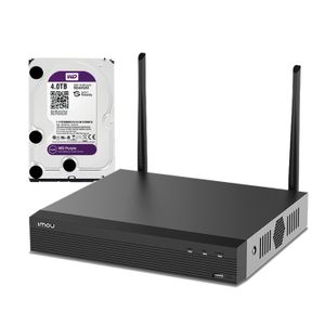 Imou Nvr 4Ch Grabador De Video Wifi Doble Antena 2Mp Onvif Disco 4TB