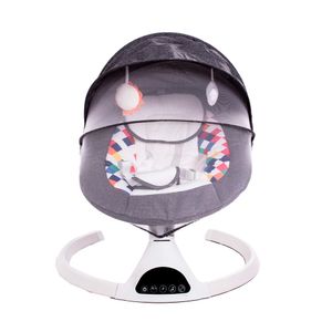 Mecedora automática, eléctrica, bluetooth, 20 kg, gris